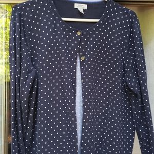 Blue LL Bean cardigan